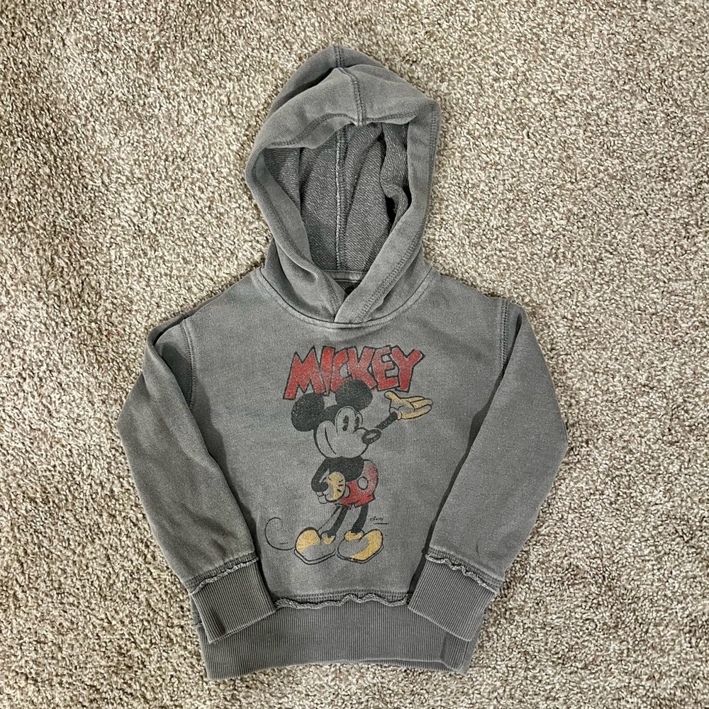 Disney Junk Food hooded sweatshirt with Mickey 12 month like new
